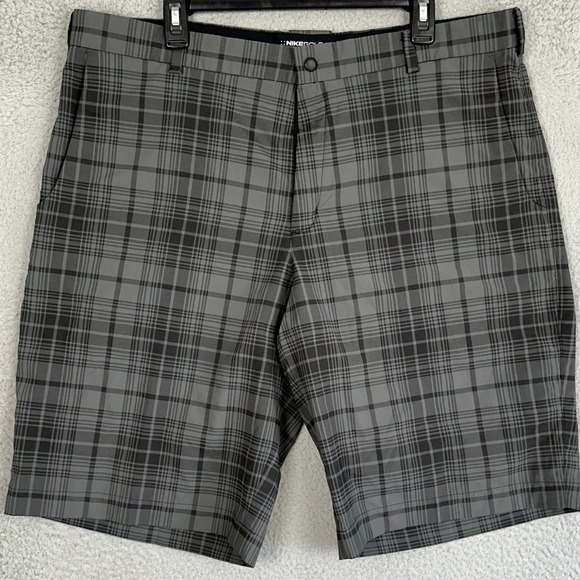 Nike Other - Nike Golf Shorts Mens 38 Grey Black Plaid Dri-Fit Tour Performance Chino Stretch